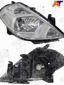 Купить Фара передняя Nissan Tiida DEPO 215-11C4R-LD-EM (фото1) подбор по VIN коду, цена 3816 грн.