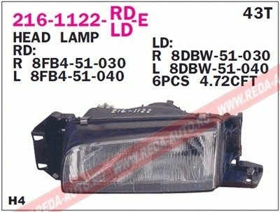 Фара передня DEPO 216-1122R-LD-E