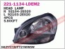 Купити Фара лів.H4 елек.с черной рамкой [] DEPO 221-1134L-LDEM2 (фото1) підбір по VIN коду, ціна 5724 грн.