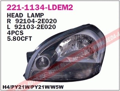 Купить Фара передняя Hyundai Tucson DEPO 221-1134R-LDEM2 (фото1) подбор по VIN коду, цена 4947 грн.