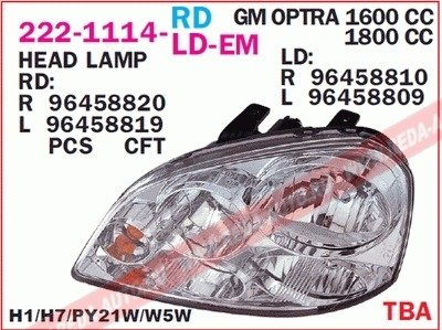 Фара передняя DEPO 222-1114R-LD-EM