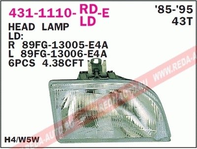 Фара лів. H4, ручн. регул. [] DEPO 431-1110L-LD-E