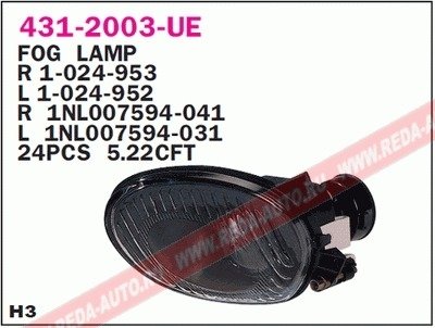 Купить Фара противотуманная правая Ford Mondeo DEPO 431-2003R-UE (фото1) подбор по VIN коду, цена 1184 грн.