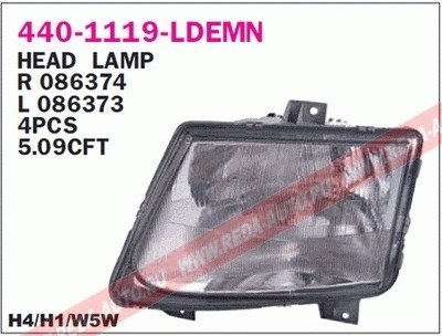 Фара R DEPO 440-1119R-LDEMN