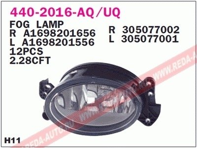 Купить Фара противотуманна Mercedes W204, W169, G-Class, S211, W211, CLS-Class, M-Class, W251, S204 DEPO 440-2016L-UQ (фото1) подбор по VIN коду, цена 1620 грн.