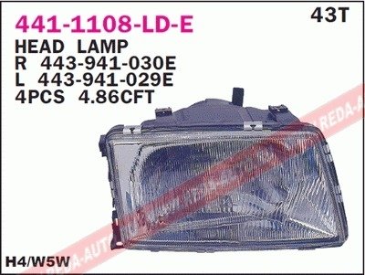 Купить Фара передняя Audi 100 DEPO 441-1108L-LD-E (фото1) подбор по VIN коду, цена 1671 грн.
