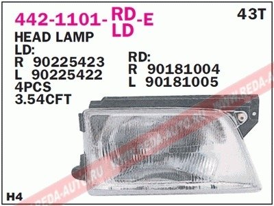 Фара передняя DEPO 442-1101L-LD-E