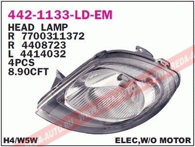 Фара передняя DEPO 442-1133L-LD-EM