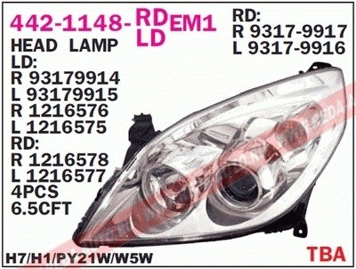 Фара передняя DEPO 442-1148L-LDEM1