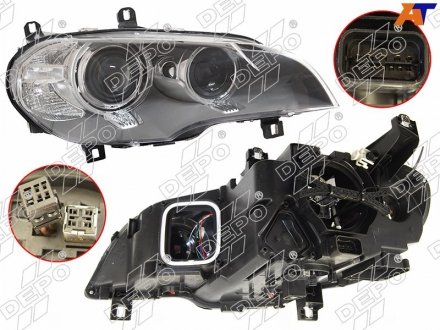 Фара передняя BMW X5 DEPO 444-1168RMLEHM2