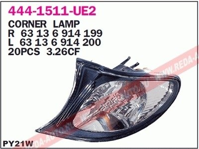 Купить Показатель поворота BMW E46 DEPO 444-1511L-UE2 (фото1) подбор по VIN коду, цена 749 грн.