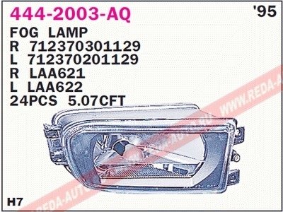 Купить Фара противотуманная BMW E39 DEPO 444-2003L-UQ (фото1) подбор по VIN коду, цена 999 грн.