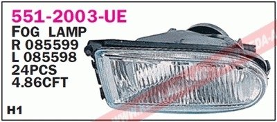 Купить Фара противотуманная левая Renault 19, Laguna, Espace DEPO 551-2003L-UE (фото1) подбор по VIN коду, цена 2025 грн.