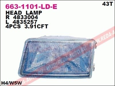 Фара передня DEPO 663-1101L-LD-E