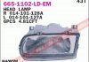 Купити Фара передня Skoda Felicia, Volkswagen Caddy DEPO 665-1102R-LD-EM (фото1) підбір по VIN коду, ціна 1669 грн.