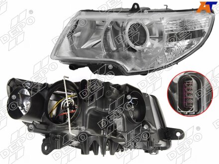 Фара лів. SK SUPERB 09- (ви-во) DEPO 665-1116LMLDBEM