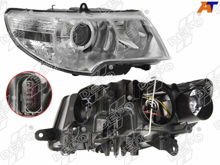 Фара пра. SK SUPERB 09- (ви-во) DEPO 665-1116RMLDBEM
