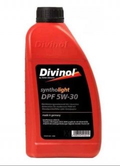Купить Масло Syntholight DPF 5W-30 1л Divinol 491801 (фото1) подбор по VIN коду, цена 455 грн.