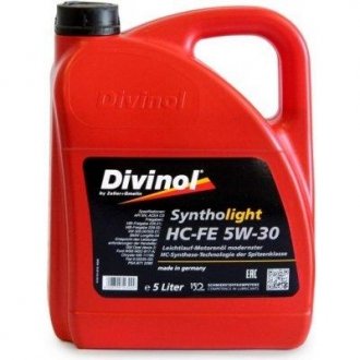Купить Масло моторное Syntholight HC-FE Plus 5W-30 5 Л. Divinol 492805 (фото1) подбор по VIN коду, цена 2439 грн.