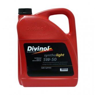 Купить Масло моторное Syntholight 5 W- 50 5 Л. Divinol 495105 (фото1) подбор по VIN коду, цена 2125 грн.