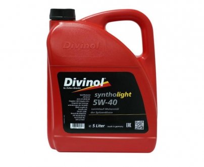 Купити Олія Syntholight 5W-40 5л Divinol 495205 (фото1) підбір по VIN коду, ціна 1675 грн.
