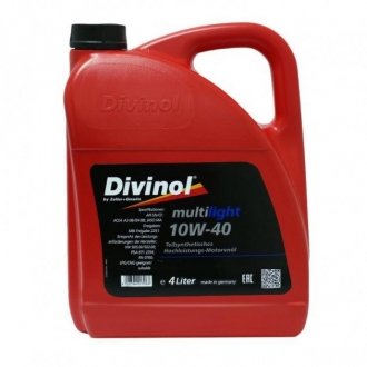 Купити Олія Multilight 10W-40 4л Divinol 496104 (фото1) підбір по VIN коду, ціна 1122 грн.