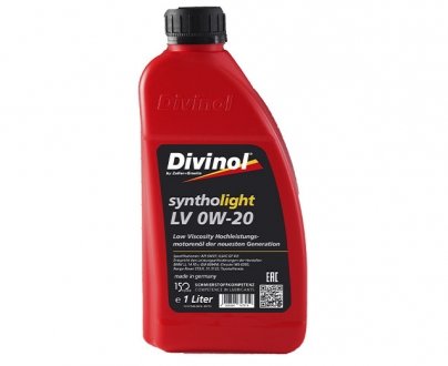 Купити Олія Syntholight LV 0W-20 1л Divinol 497101 (фото1) підбір по VIN коду, ціна 488 грн.