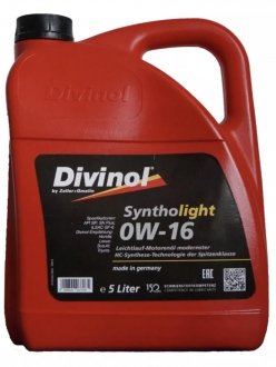 Олива моторна Syntholight 0W16 5 L Divinol 498105