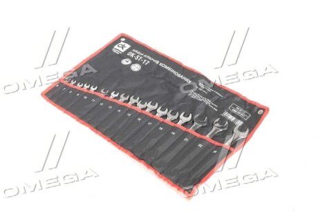 Набір ключей комбінованих, 17 предметів, 6-24 мм. <ДК> Dk-Дорожня Карта dk-st-17