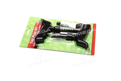 Набір для ремонту безкамерних шин (джгут 5шт, шило, рашпіль, клей) <ДК> Dk-Дорожня Карта trk-002