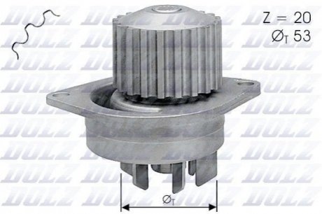 PEUGEOT Помпа воды CITROEN AX,BX 309 Peugeot 405, 306, Citroen Xsara, Peugeot 206, Nissan Micra DOLZ c-111