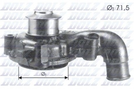 Купити Насос системи охолодження Ford Escort, Orion, Fiesta, Mondeo DOLZ f165 (фото1) підбір по VIN коду, ціна 1795 грн.