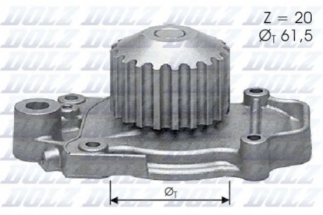 Купити Насос системи охолодження Honda Civic DOLZ h118 (фото1) підбір по VIN коду, ціна 1285 грн.