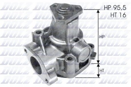 Купити FIAT Помпа води Croma,Lancia Thema,Delta,Kappa 2.0 16V 86- Fiat Tipo, Lancia Delta, Thema, Kappa, Fiat Croma DOLZ l-155 (фото1) підбір по VIN коду, ціна 1500 грн.