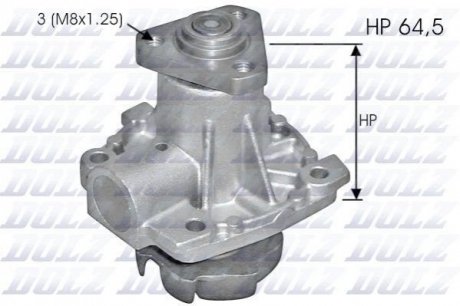 FIAT Помпа воды Sedici 06-,Suzuki Grand Vitara 05-,Swift,SX4 05- DOLZ s-248