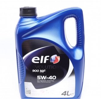 Масло 5W40 Evolution 900 NF (4L) (B4,A3/CF,SL/MB 229.3/VW 502.00,505.00/PORSCHE A40.) ELF 216650