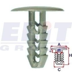 Зажим бампера ELIT r 10052