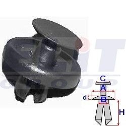 Купити Зажим бампера Lexus IS, GS, Toyota Corolla, Sequoiva, Camry, Prius, Avensis, Celica, Lexus LS, Toyota Auris, Land Cruiser ELIT r B25837 (фото1) підбір по VIN коду, ціна 313 грн.