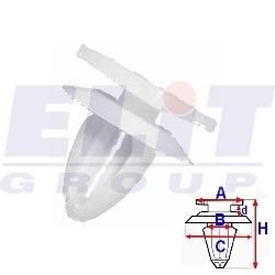 Купити Зажим бампера Mitsubishi Lancer ELIT r C10117 (фото1) підбір по VIN коду, ціна 69 грн.