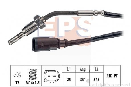 Датчик температуры выпускных газов VW Passat B7 2.0TDI 10- Volkswagen Passat, CC EPS 1.220.197