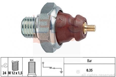 Датчик тиску оливи BMW E30, E12, E28, Mercedes G-Class, T1/T2, SsangYong Korando, Opel Vivaro EPS 1 800 057