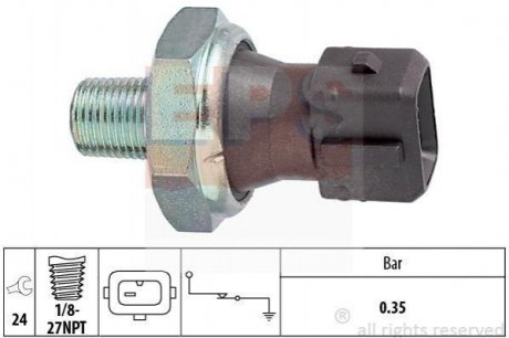 Купити ROVER Датчик тиску оливи 89- Land Rover Defender, Honda Accord, Civic, Land Rover Freelander, Discovery EPS 1.800.091 (фото1) підбір по VIN коду, ціна 163 грн.