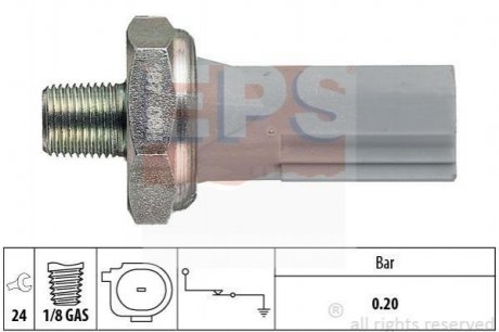 Датчик тиску масла Mitsubishi Lancer/Outlander/Grandis Mitsubishi ASX, Outlander, Lancer, Pajero, Smart Forfour, Mitsubishi Grandis, Colt, Smart Fortwo, Mitsubishi Galant, Citroen C4 EPS 1.800.187