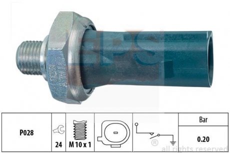 Купить VW Датчик давления масла Golf VII 1,8TSI-2,0 R 4motion, Sharan 2,0TSI Volkswagen Golf, Sharan EPS 1.800.219 (фото1) подбор по VIN коду, цена 202 грн.