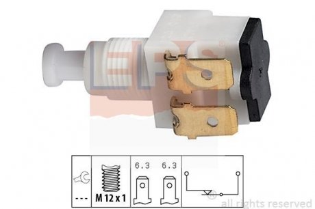 CITROEN Вимикач STOP-сигналів VOLVO BMW E21, E30, E12, E28, E23, E32, Mercedes T1/T2, Volvo 740, 760, 940, 960, 850 EPS 1.810.010