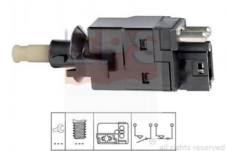 DB Переключатель света торм. W201/124 93- Toyota Camry, Land Cruiser, Hilux, Celica, Carina, Corolla, Rav-4, Honda Civic, Toyota 4-Runner, Honda Prelude, CR-V EPS 1.810.088