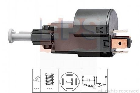 OPEL Выключатель STOP-сигналов (под педаль) ASTRA,ZAFIRA 4конт. SAAB 9-5, Opel Astra, SAAB 9-3, Opel Zafira EPS 1.810.156