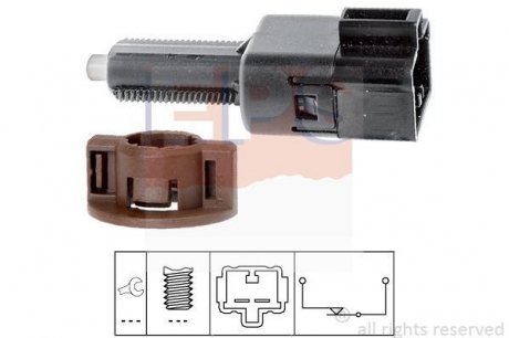 Купить Датчик стоп-сигналу Toyota Avensis/Corola 1.8-2.0 02-08/Citroen C1 1.0 05- Toyota Avensis, Celica, Corolla, Citroen C1, Peugeot 107 EPS 1.810.211 (фото1) подбор по VIN коду, цена 677 грн.