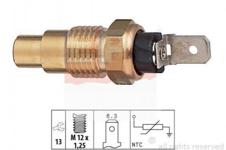 Датчик температури води (M12x1.25) Nissan AlmeraII 1.5-2.2 00-/Primera 1.6-2.0 93-02 Nissan Micra, Primera, Almera EPS 1.830.121