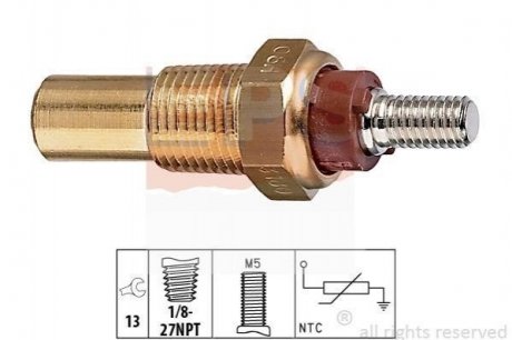 Датчик температури Toyota Camry, Lexus LS, Toyota Carina, Corolla, Celica, Rav-4, Land Cruiser, Hilux, 4-Runner, Lexus ES EPS 1.830.180